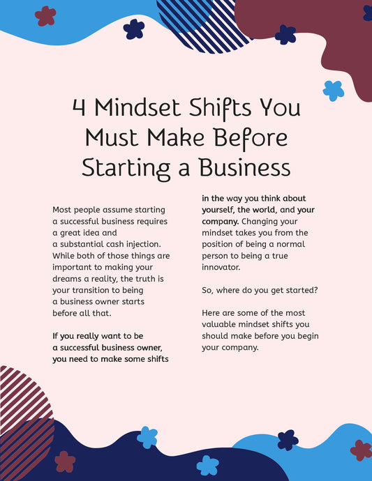 4 Essential Mindsets for Launching Your Business